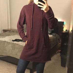 long hoody sweater dress